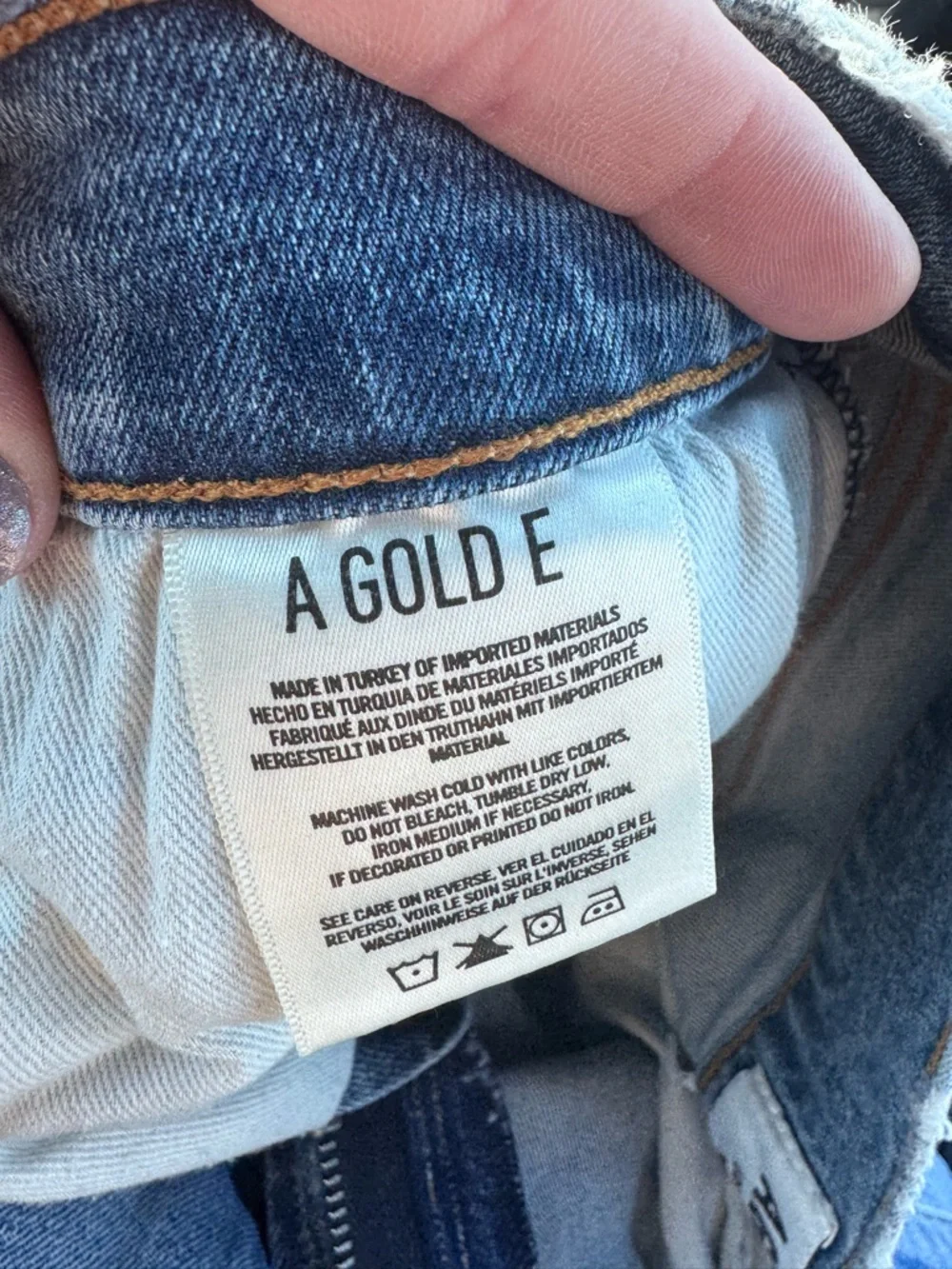 AGOLDE Sophie Cropped Skinny Jeans Distressed Light Wash Size 28 - Picture 6 of 7